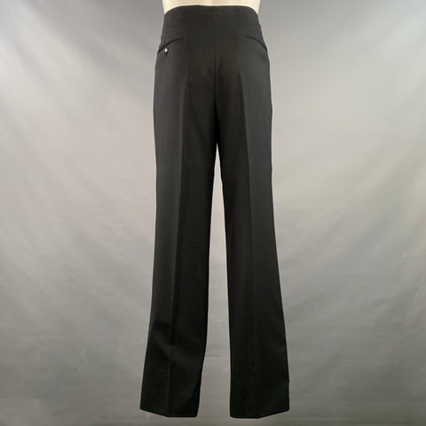 BROOKS BROTHERS Size M Black Peak Lapel Single Button Tuxedo