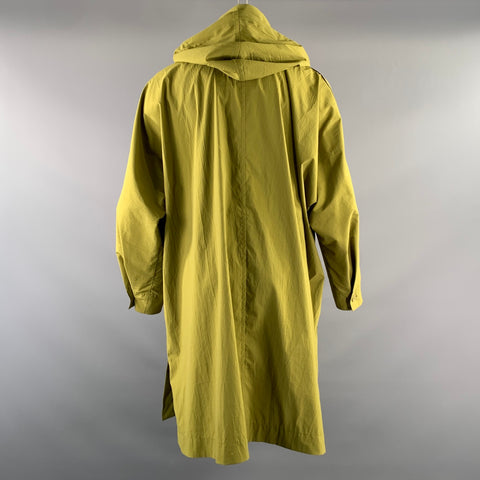 ISSEY MIYAKE Size M Green Polyester Trench Jacket