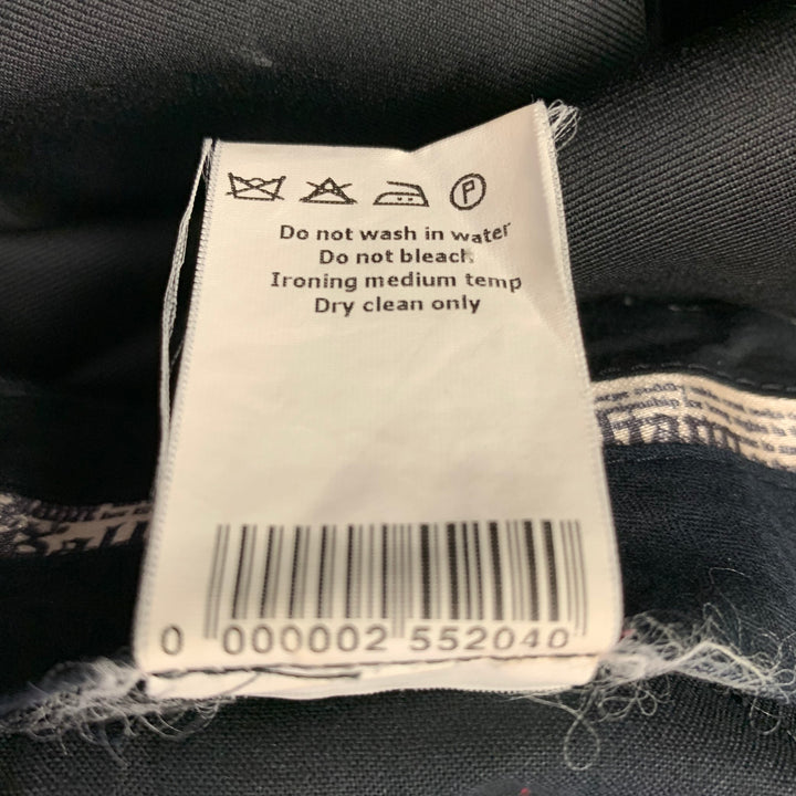 JOHN GALLIANO Size 34 Black Wool Button Fly Dress Pants