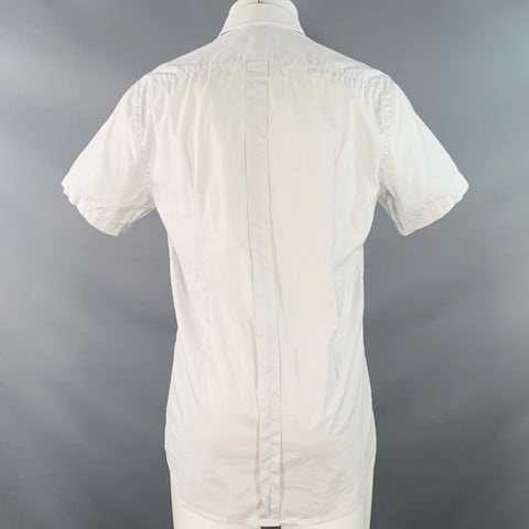 DOLCE & GABBANA GOLD Size M Grey Point Collar Short Sleeve Shirt