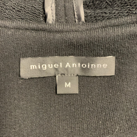 MIGUEL ANTOINNE Sweat-shirt à capuche en coton noir taille M