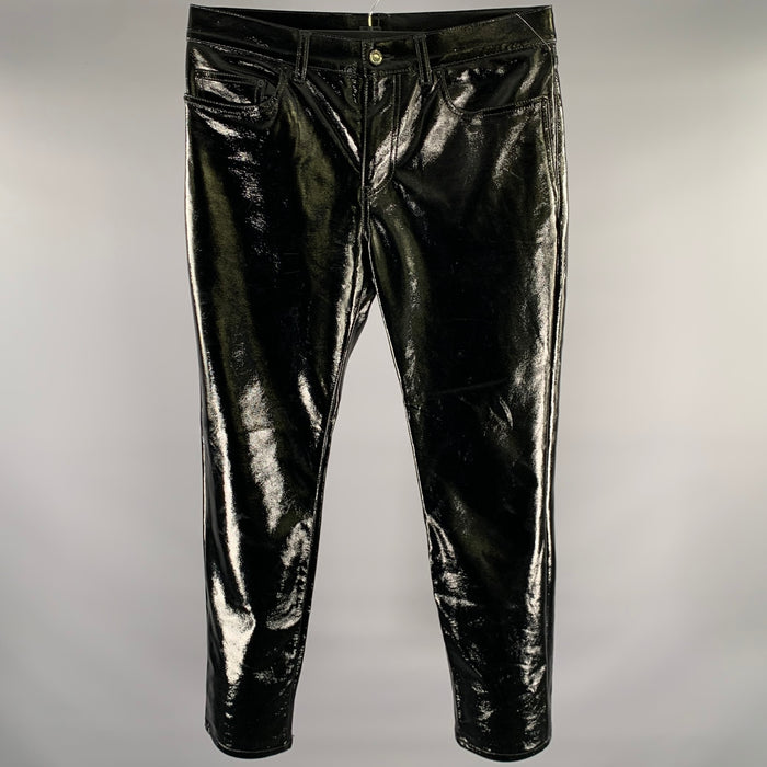 SAINT LAURENT Size 30 Black Polyester  Pants