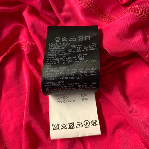 RAF SIMONS Size L Pink Viscose Blend Turtleneck Dress Top