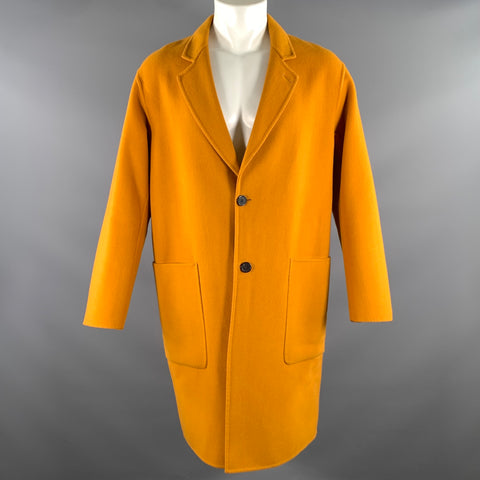 AMI by ALEXANDRE MATTIUSSI Size 38 Yellow Mustard Wool  Cashmere Coat