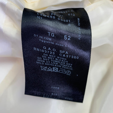 GIORGIO ARMANI Size 42 White Silk Peak Lapel Sport Coat