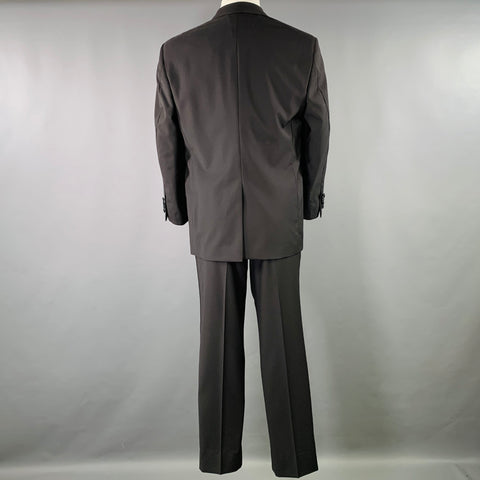 BROOKS BROTHERS Smoking en Laine Noir à un Bouton, Taille 40