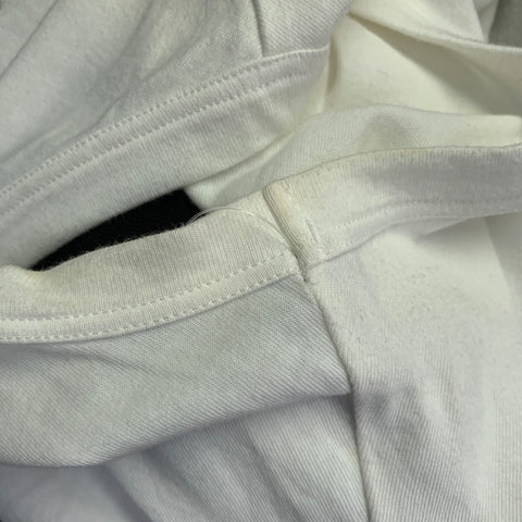 Y's by YOHJI YAMAMOTO Size M White Black Cotton Buttons Sleeveless Crew Neck T-shirt