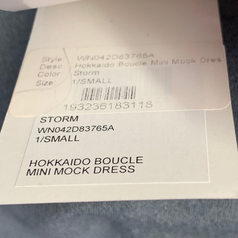 JOHN ELLIOTT Size S Hokkaido Boucle Milk Grey Nylon Wool Sleeveless Dress