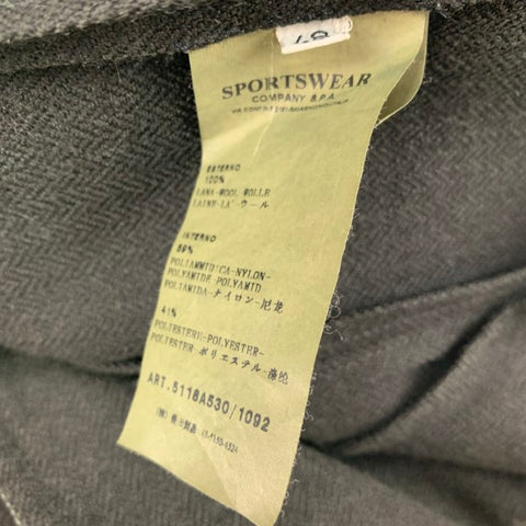 SPORTSWEAR COMPANY S.P.A. Size 38 Black Herringbone Wool Sport Coat