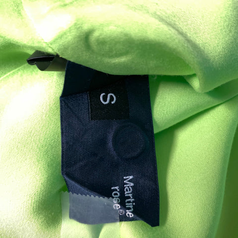 MARTINE ROSE SS2024 Size S Green Lime Polyester Blend Button Up Short Sleeve Shirt