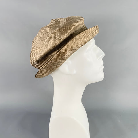 VALEUR Tan Woven Straw Hat