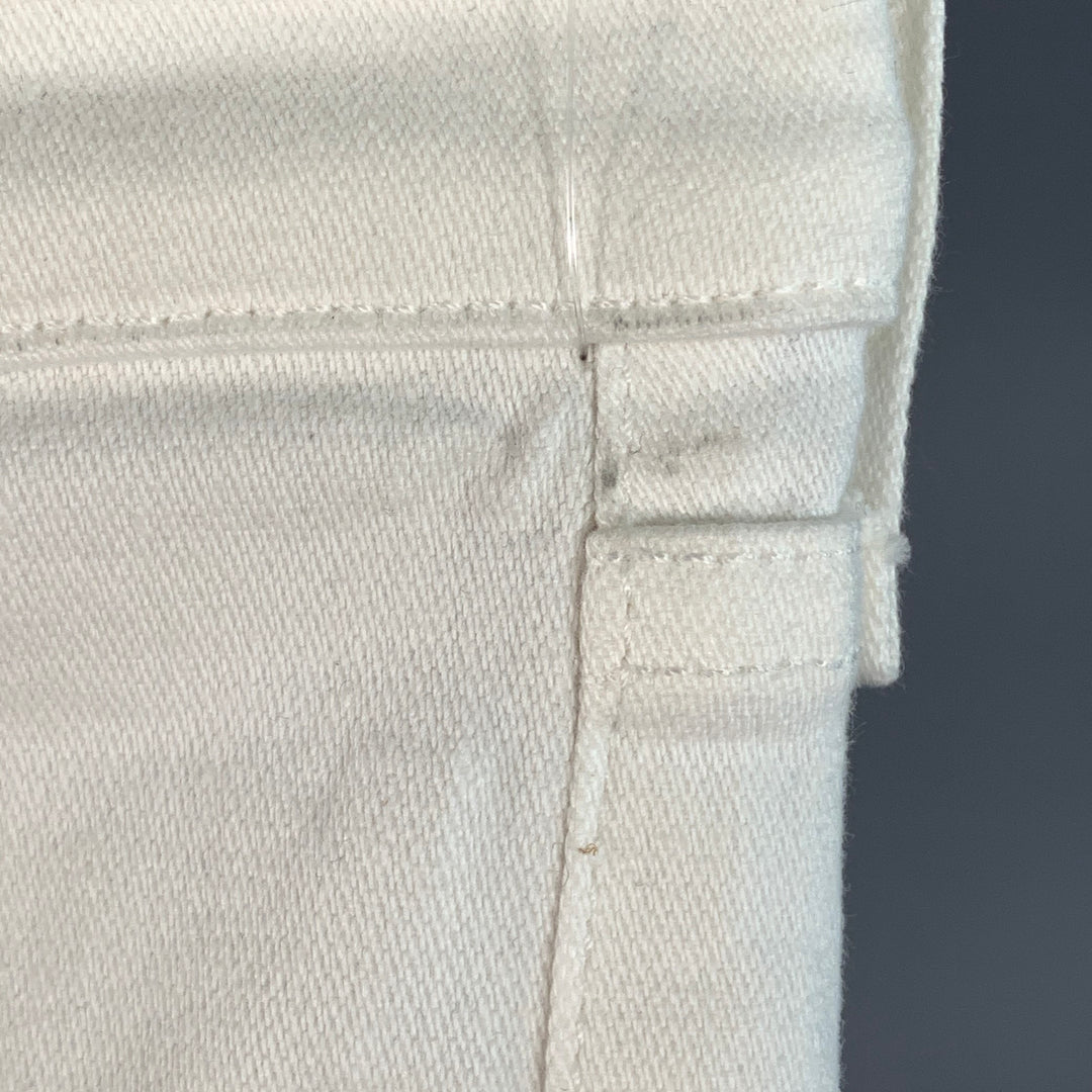 RAG & BONE Size 29 White Cotton Blend Skinny Five Pockets Button Fly Jeans
