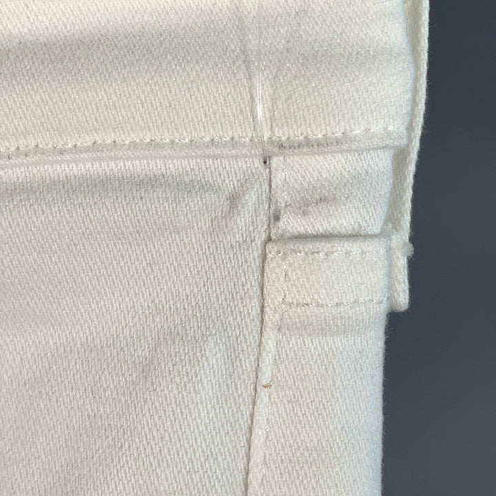 RAG & BONE Size 29 White Cotton Blend Skinny Five Pockets Button Fly Jeans