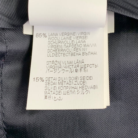 BRUNELLO CUCINELLI Size 44 Navy Blue Two Toned Virgin Wool Silk Tuxedo