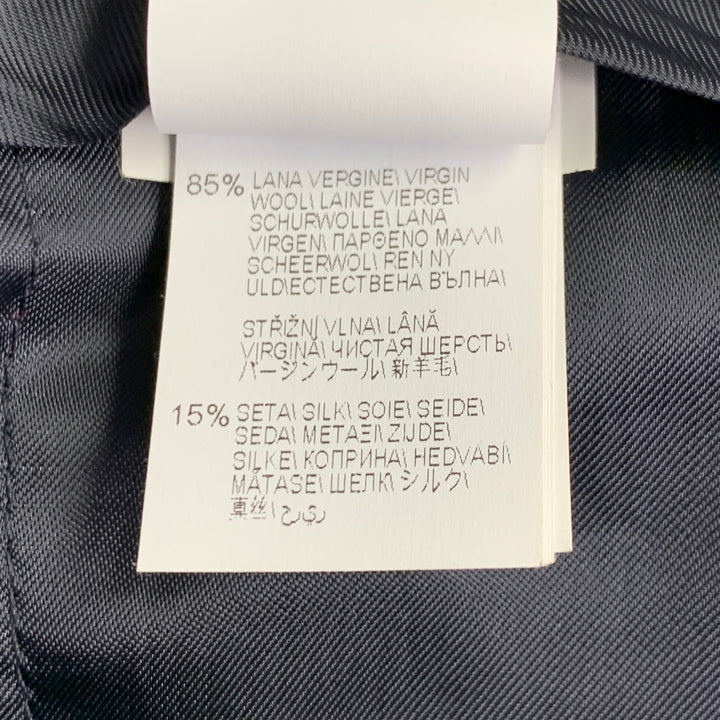 BRUNELLO CUCINELLI Size 44 Navy Blue Two Toned Virgin Wool Silk Tuxedo