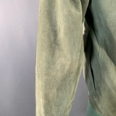 VALSTAR Size S Valstarino Sage Green Goat Suede Blouson Jacket