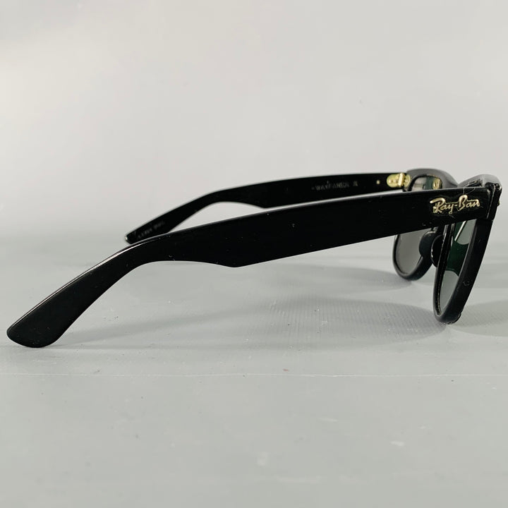 RAY-BAN 1980s Rare Wayfarer II Black Acetate Sunglasses