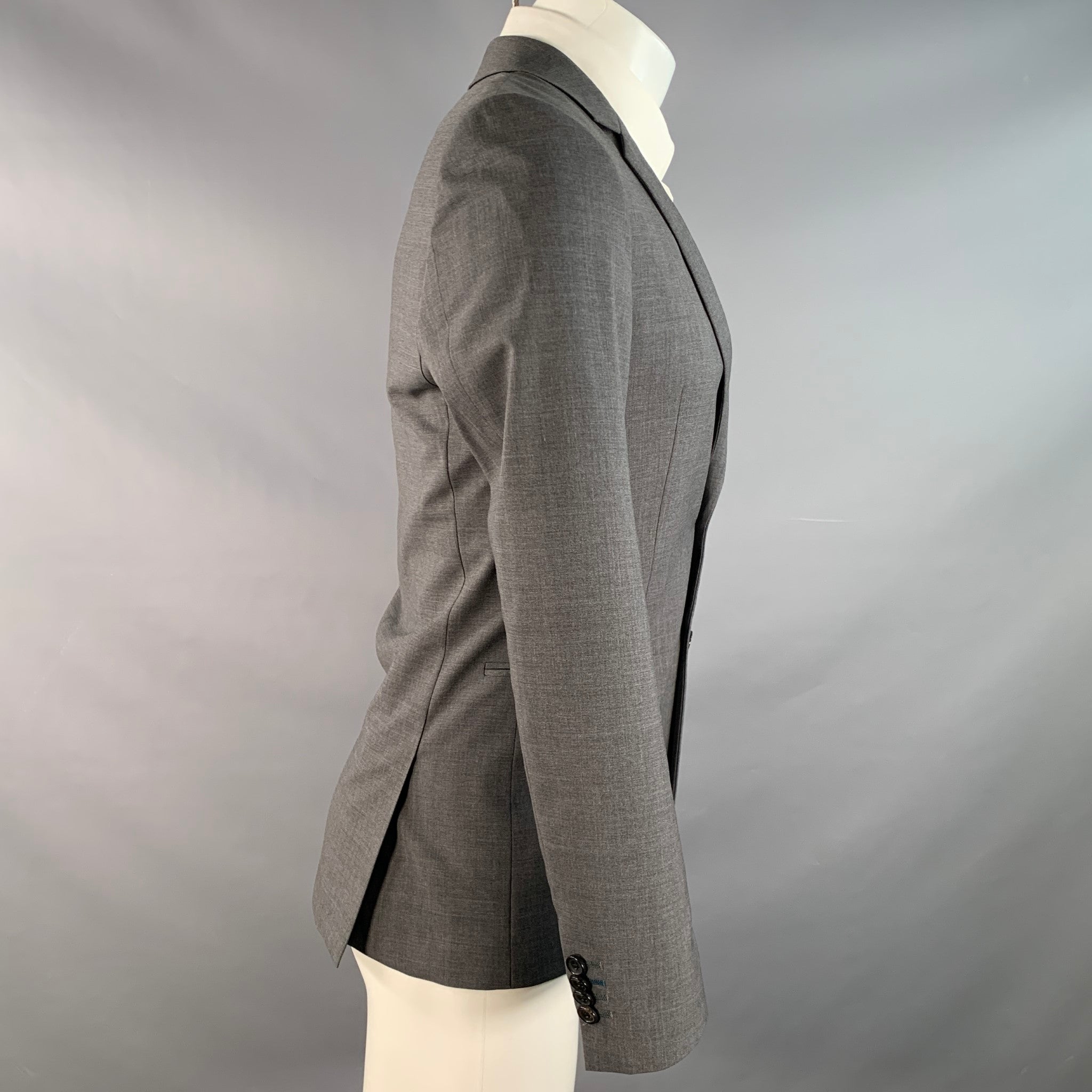 【希少！美品】Paul Smith 英国MOON社 ウールジャケット　グレー　S PAUL SMITH Size 36 Grey Wool Elastane Single breasted Jacket – Sui