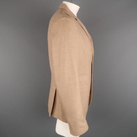 NEIL BARRETT Chest Size XL Camel Solid Wool Notch Lapel Sport Coat