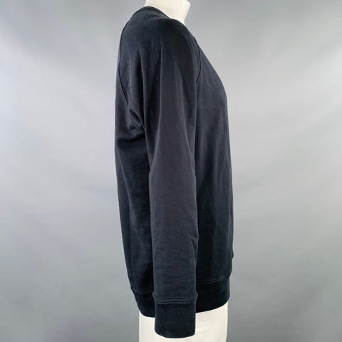 MAISON KITSUNE Size XXL Black Cotton Crew Neck Sweatshirt