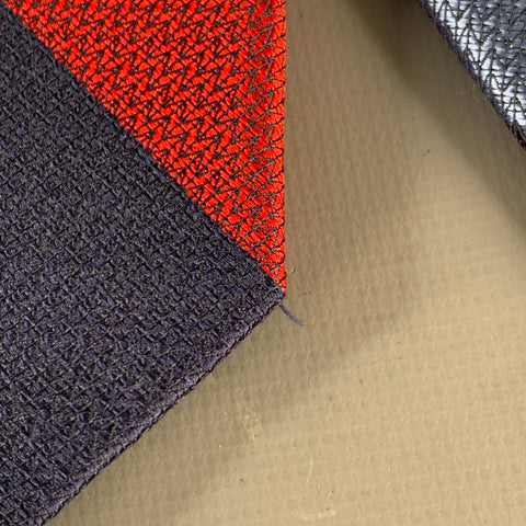 ROBERT TALBOTT Blue Navy Red Diagonal Stripe Silk Tie