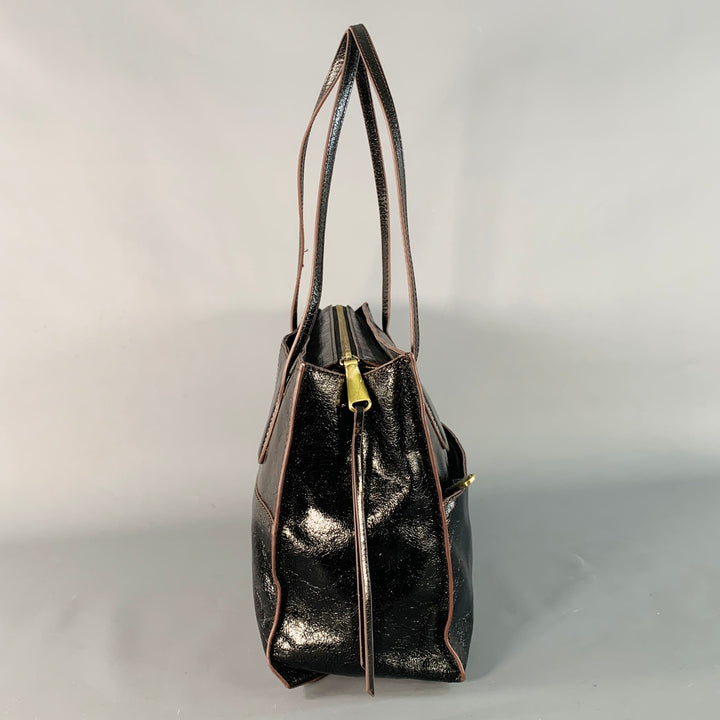 HOBO Black Patent Leather Shoulder Bag Handbag