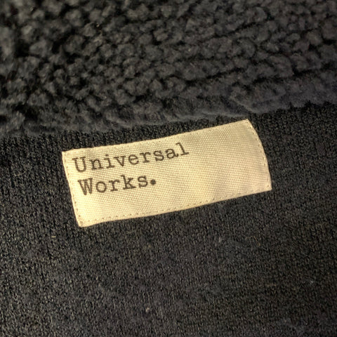 UNIVERSAL WORKS Size S Navy Acrylic Polyester Sherpa Jacket