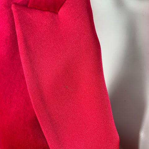 A.L.C. Size 6 Raspberry Red Velvet Peak Lapel Double Breasted Pantsuit