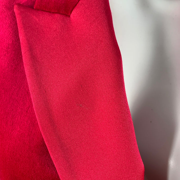 A.L.C. Size 6 Raspberry Red Velvet Peak Lapel Double Breasted Pantsuit