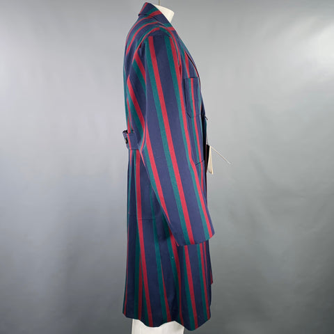 GUCCI 2019 Taille 42 Manteau en laine à rayures noires et bordeaux