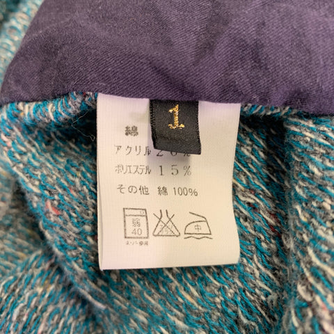 KAPITAL Size S Grey Blue Plaid Cotton Blend Button Up Vest