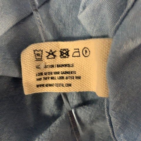 HEIMAT Size L Blue Heather Raglan Long Sleeve Shirt