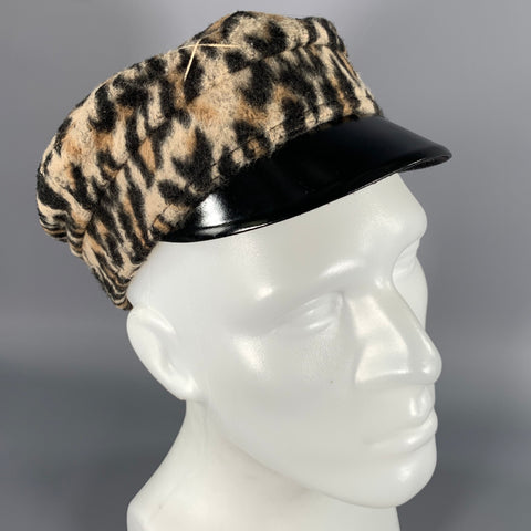 RUSLAN BAGINSKIY Tan Black Leopard Wool Hats