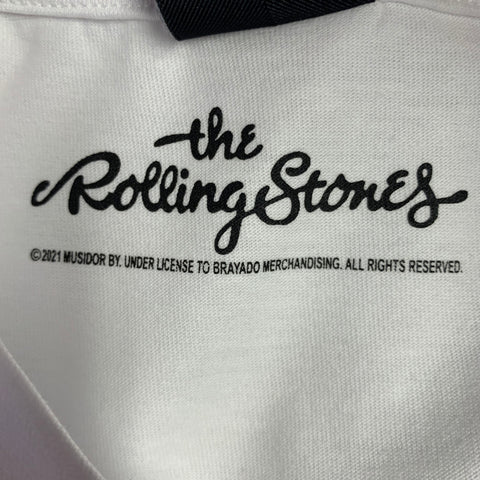 ONLY & SONS Size L White Rock Concert Cotton Crew Neck T-shirt