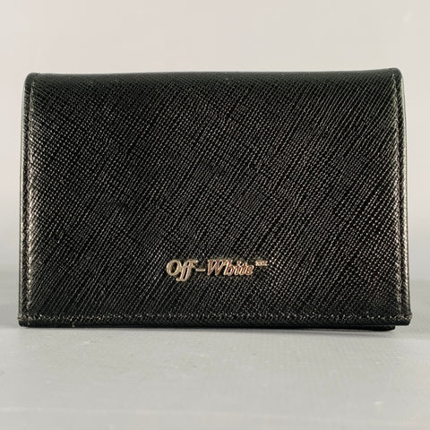 OFF-WHITE Black Saffiano Leather Wallet