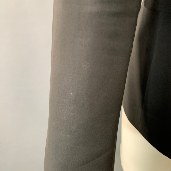 DSQUARED2 Size 40 Black Navy Beaded Wool Blend Shawl Collar Sport Coat