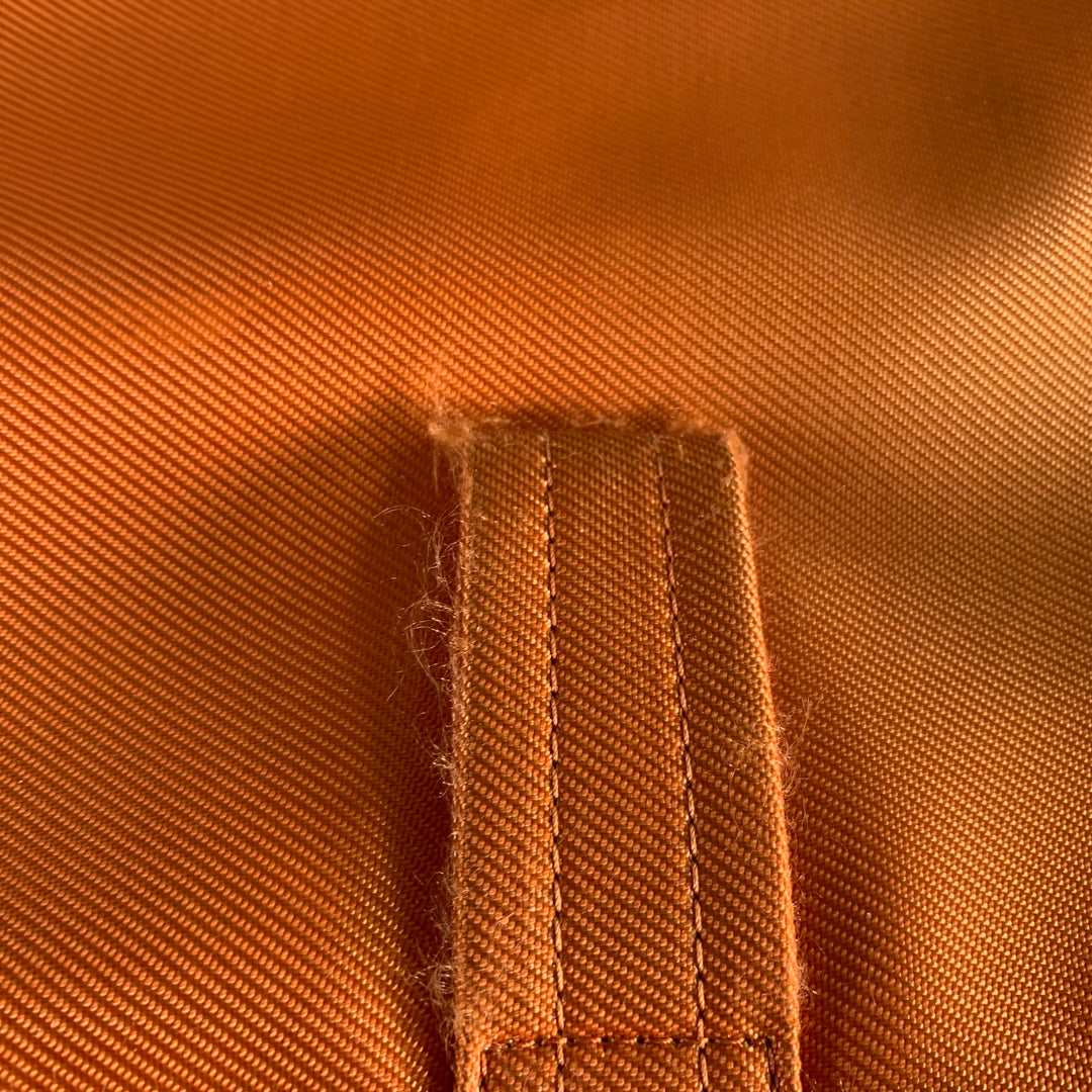 PIQUADRO Orange Leather Messenger Laptop Bag