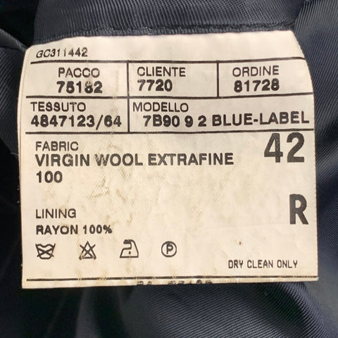 Costume 3 pièces POLO by RALPH LAUREN taille 42 Regular, laine vierge, rayé bleu marine et gris