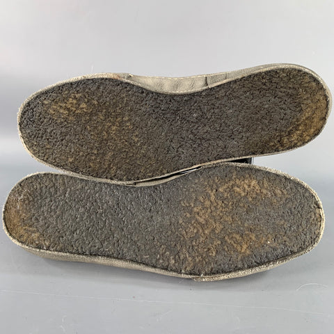 VOLGA VOLGA Size 7 Grey Distressed Suede Low Top Rubber Sole Sneakers