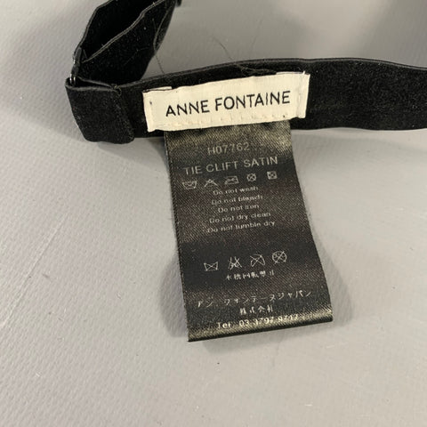 ANNE FONTAINE Black H07762 Silk Satin Bow Tie