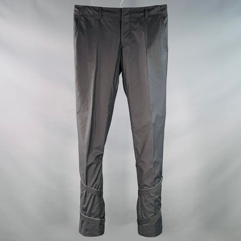 GUCCI Vintage Size 30 Grey Cotton Blend Super Skinny Bondage Casual Pants