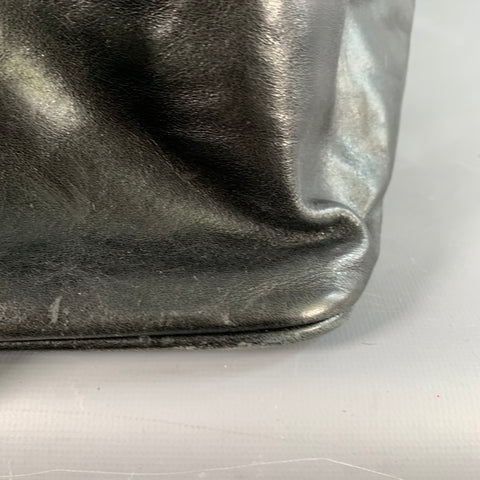 MOORE & GILES Black Leather Duffle Bag