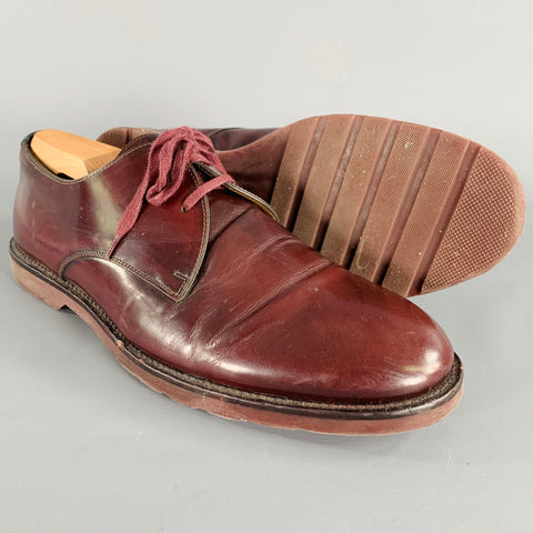PS by PAUL SMITH Size 10 Merton Brown Burgundy Leather Lace-Up Derby Shoes