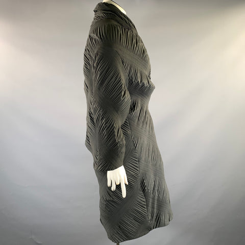 VANITE COUTURE Size One Size Grey Red Pleated Blazer