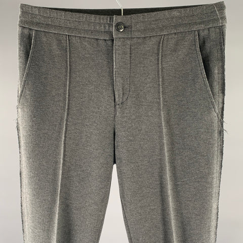 ATM Size 32 Grey Cotton Blend Pintuck Casual Pants