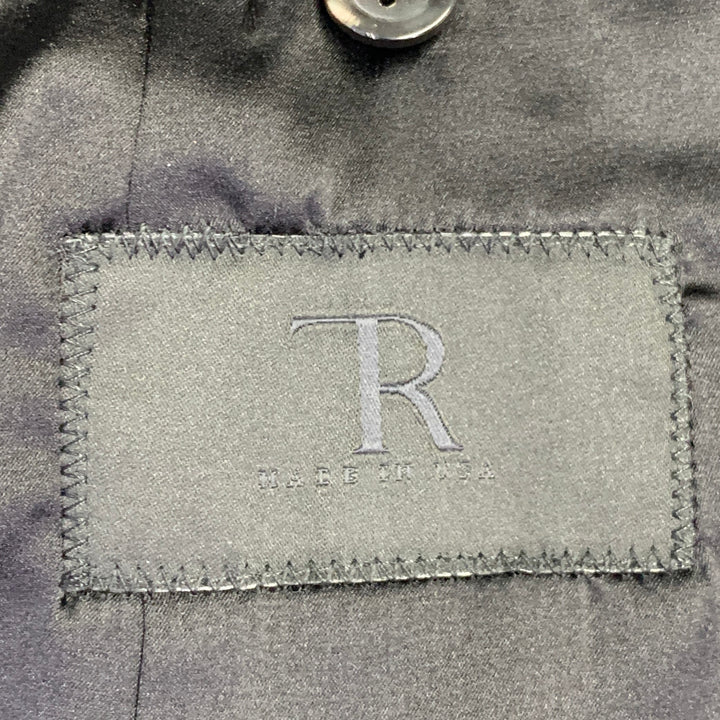 THE ROW Size 4 Schoolboy Navy Virgin Wool Blend Notch Lapel Jacket Blazer