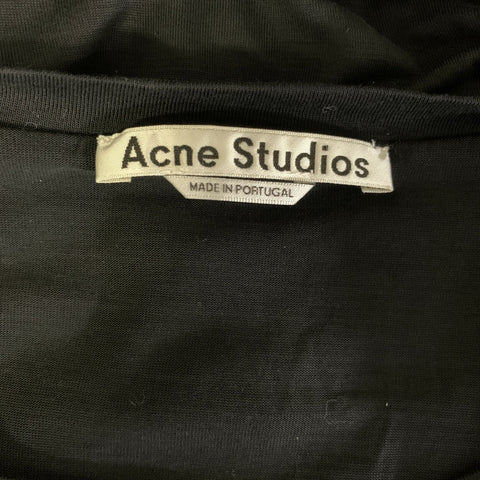ACNE STUDIOS Size M Black Lyocell T Shirt Knee-Length Dress