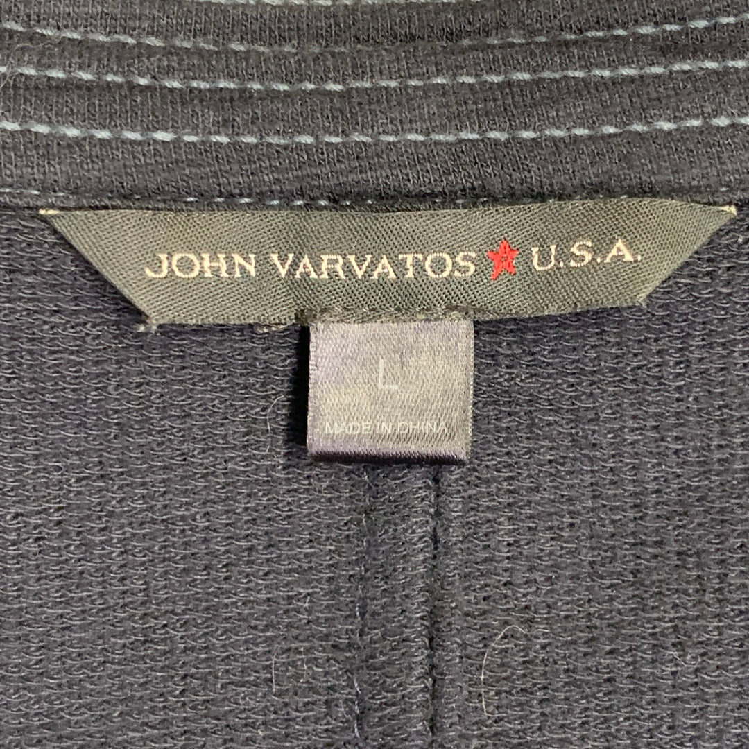 JOHN VARVATOS STAR USA Size L Navy Cotton Epaulets Jacket