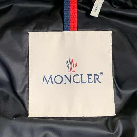 MONCLER Size S Beaufortain White Black Color Block Polyamide Zip Snaps Bomber Jacket