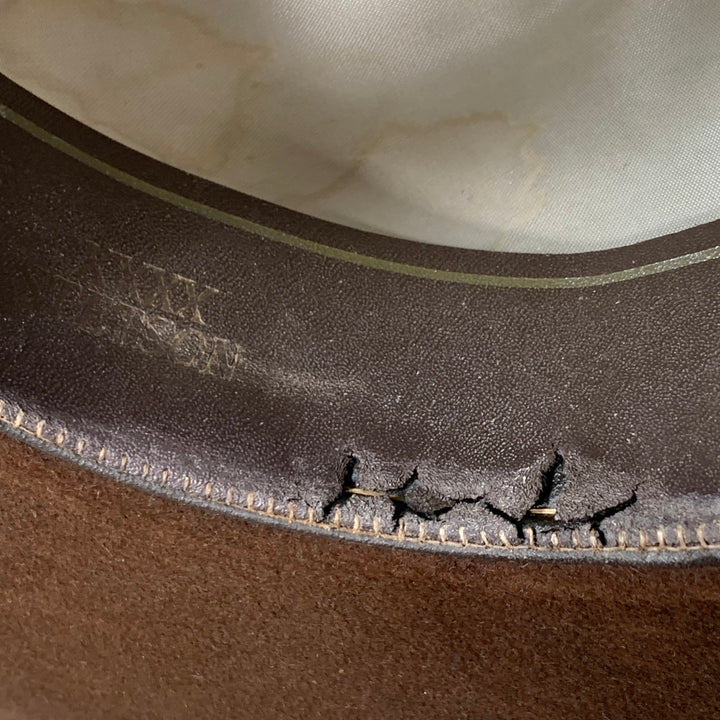 STETSON Size 7 1/4 Brown Felt Cowboy Hat